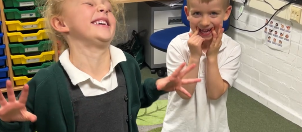 Blue Orange Illustrated Flowers Thank You Greeting Card (4 x 8 in)